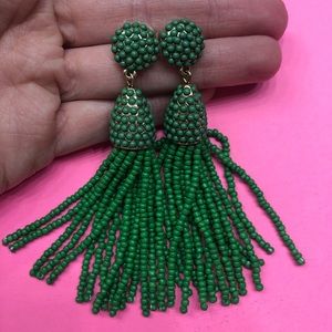 BaubleBar PIÑATA TASSEL EARRINGS in GREEN